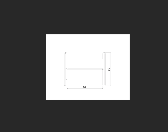 60mm Wall Connection H Roll Formed Profile