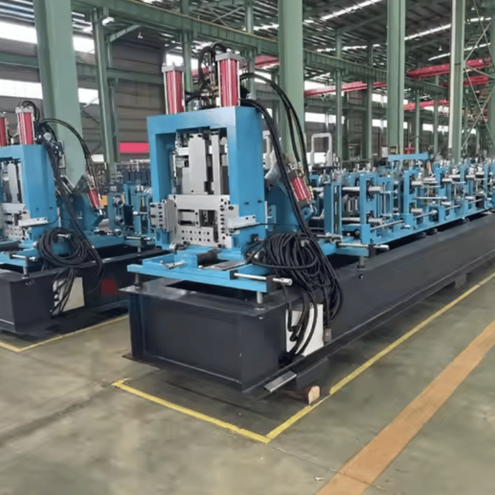 80/120-300 Full Automatic CZ Channel Stud Truck Purlin Profile Roll Forming Machine in China