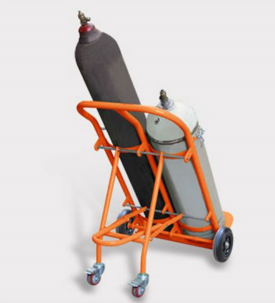 Fold-down Double Gas Cylinder Hand Truck London, United Kingdom