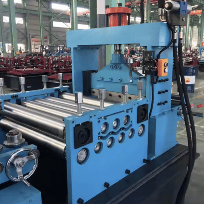 Post Forming Cutter Hydraulic Post Cutting Steel Frame Purlin Roll Forming Machine in…