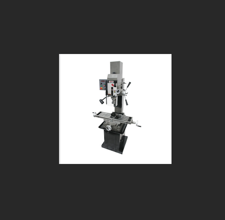 JET JMD-45VSPFT Variable Speed Geared Head Square Column Mill Drill with Power Downfeed, Newall DP500 2-Axis DRO and X-Axis Powerfeed USA