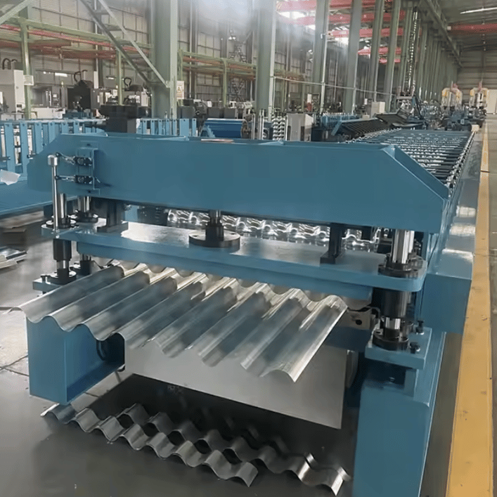 Sheet Metal AG and R Panel Trapezoid Roof Panel PBR Panel Roll Forming Machine in China
