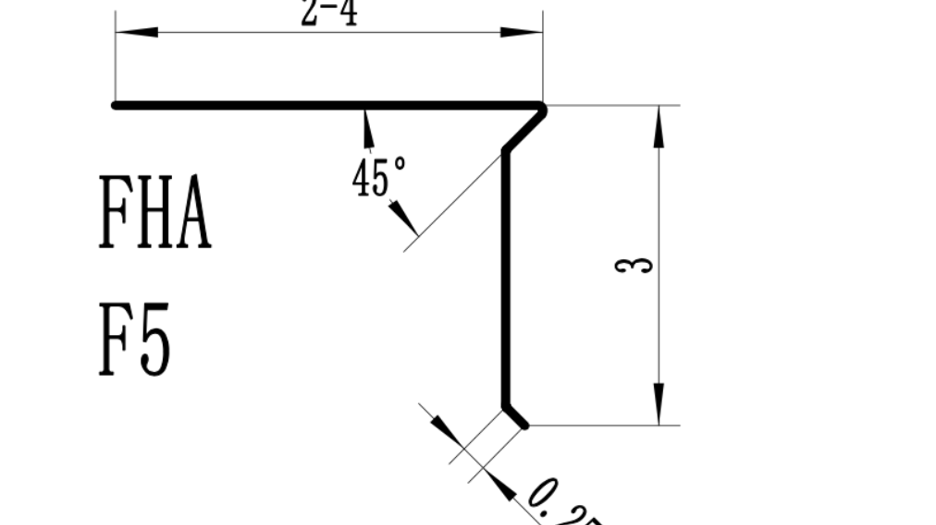 FHA F5 Drip Edge Profile