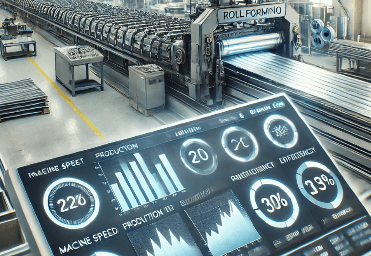 Production management software for roll forming machine