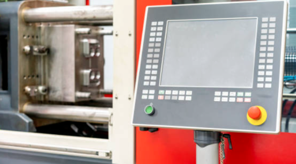 Operation buttons on a roll forming machine