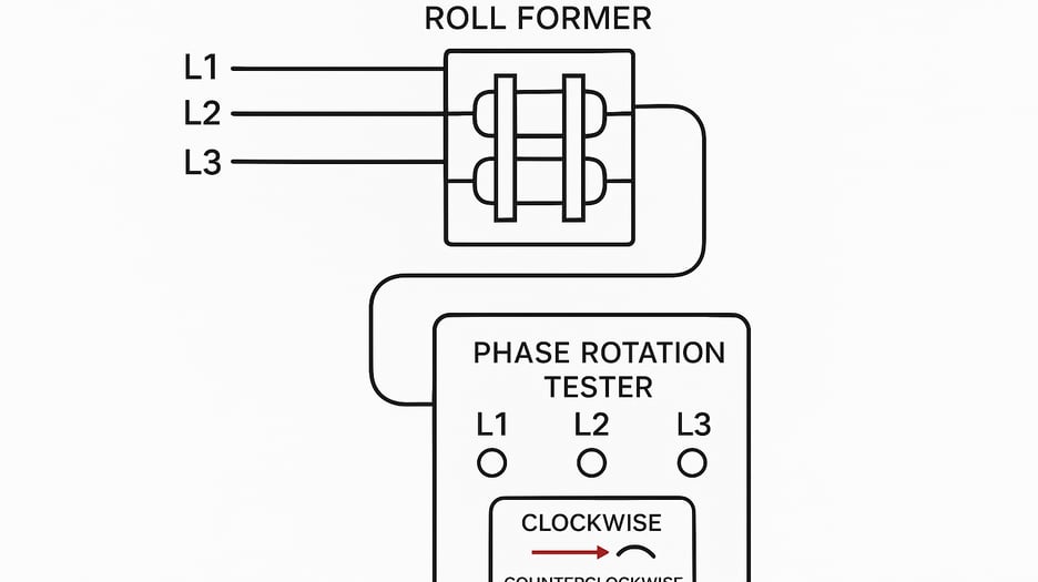 Why Do Roll Former Rollers Turn the Wrong Way on 3-Phase Power?