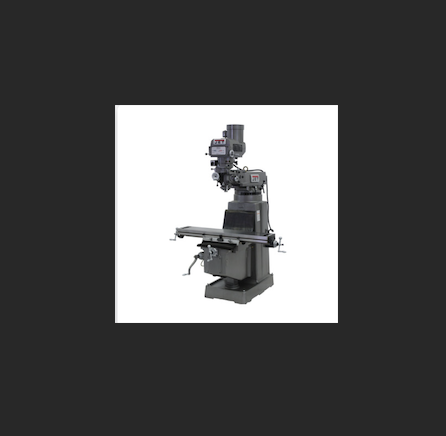 ماكينة التفريز JET JTM-1050 مع قارئ رقمي DRO طراز ACU-RITE 200S ومغذيات آلية للمحاور X وY وZ وقضيب سحب آلي، الولايات المتحدة