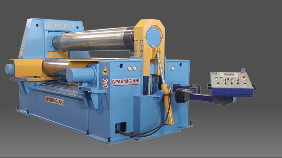 PCO Series 3-Roll Variable Axis Plate Bending Rolls in Cremona, Italy
