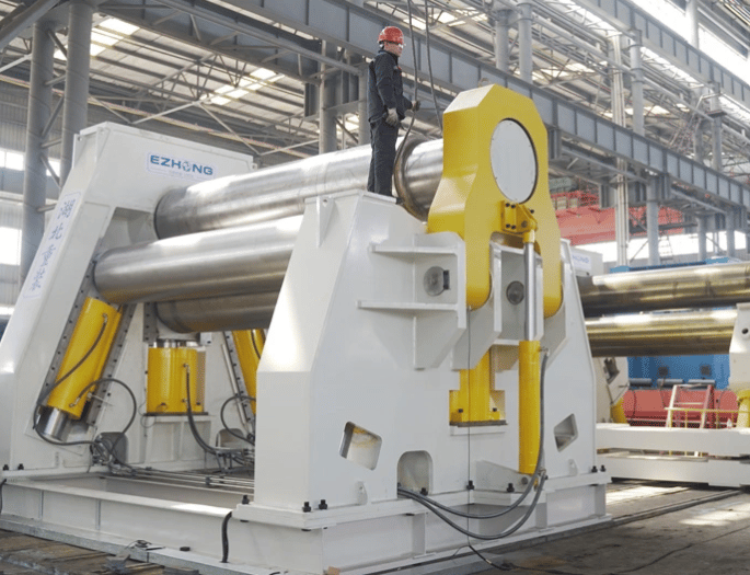 W12-120x4000 CNC 4-Roll Plate Rolling Machine | EZHONG, Hubei, China