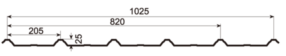 MM-PR-0002 Roofing and Cladding profile drawing