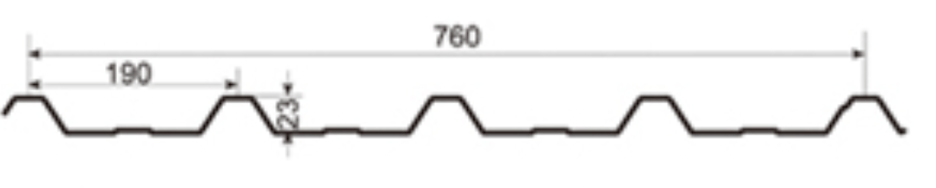MM-PR-0004 Roofing and Cladding profile drawing