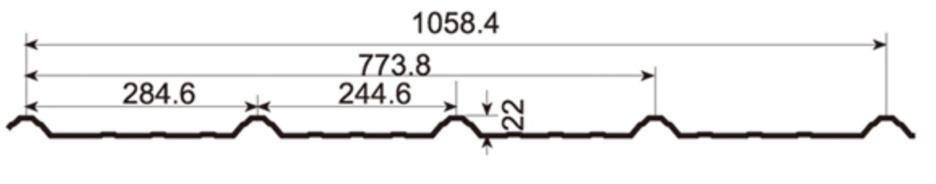 MM-PR-0005 Roofing and Cladding profile drawing