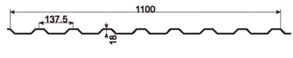 MM-PR-0008 Roofing and Cladding profile drawing