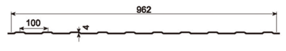 MM-PR-0009 Roofing and Cladding profile drawing
