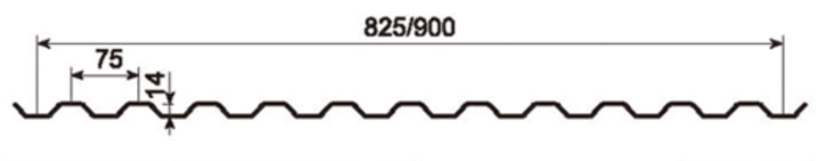 MM-PR-0014 Roofing and Cladding profile drawing