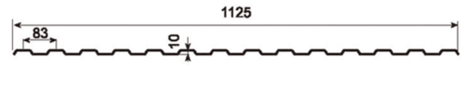 MM-PR-0015 Roofing and Cladding profile drawing