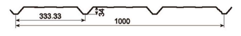 MM-PR-0016 Roofing and Cladding profile drawing