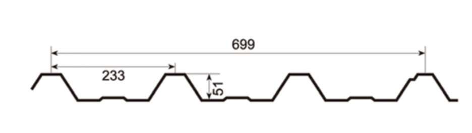 MM-PR-0021 Roofing and Cladding profile drawing