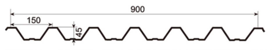 MM-PR-0023 Roofing and Cladding profile drawing
