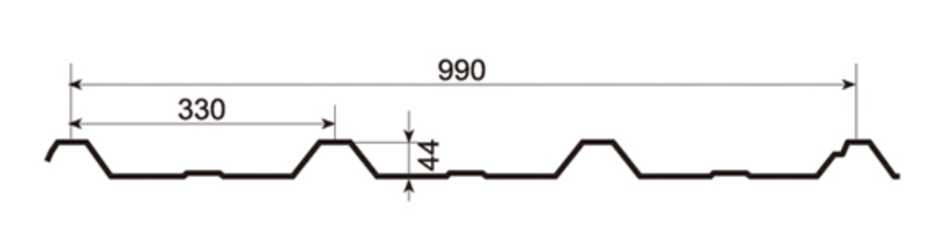 MM-PR-0024 Roofing and Cladding profile drawing