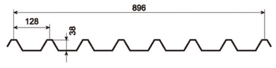 MM-PR-0026 Roofing and Cladding profile drawing