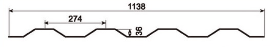 MM-PR-0027 Roofing and Cladding profile drawing