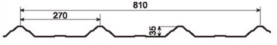MM-PR-0028 Roofing and Cladding profile drawing