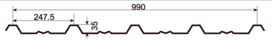 MM-PR-0029 Roofing and Cladding profile drawing
