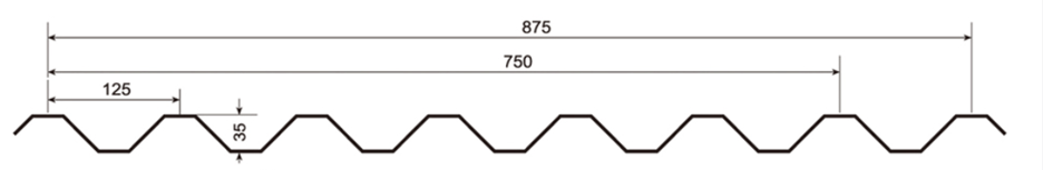 MM-PR-0032 Roofing and Cladding profile drawing