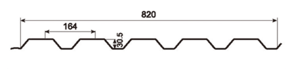 MM-PR-0040 Roofing and Cladding profile drawing