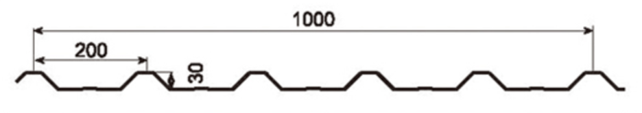 MM-PR-0042 Roofing and Cladding profile drawing