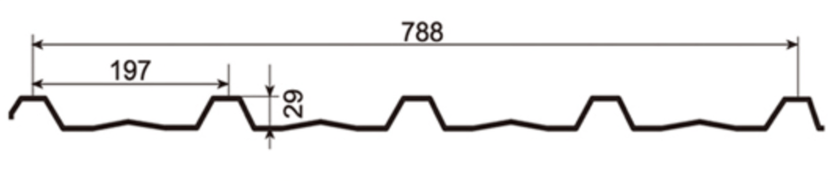 MM-PR-0047 Roofing and Cladding profile drawing