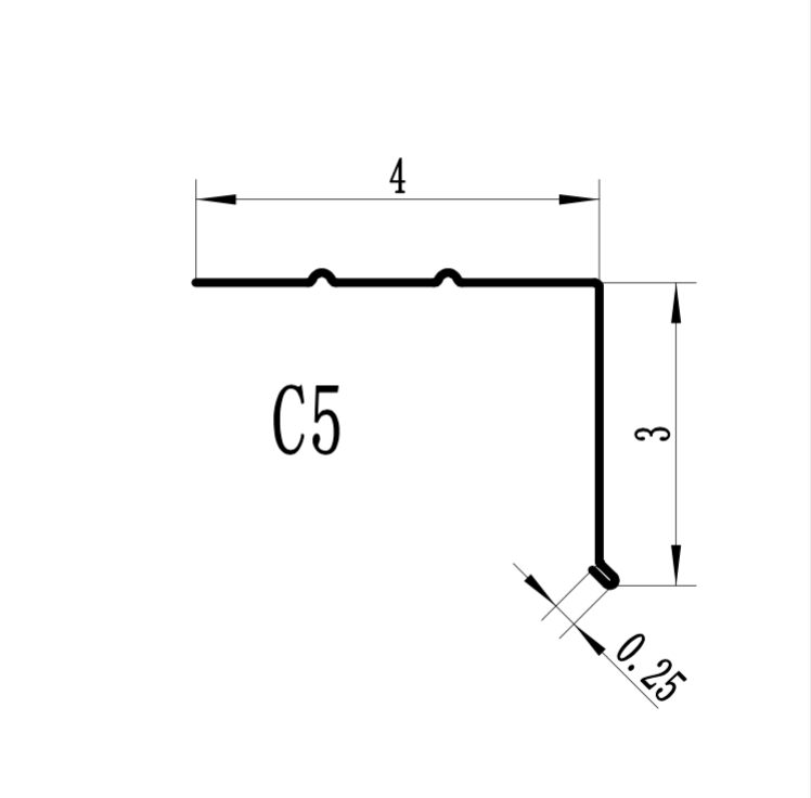 MM-PR-0053 Drip Edge profile drawing