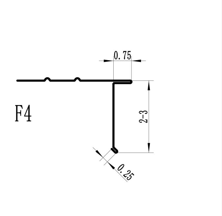 MM-PR-0055 Drip Edge profile drawing