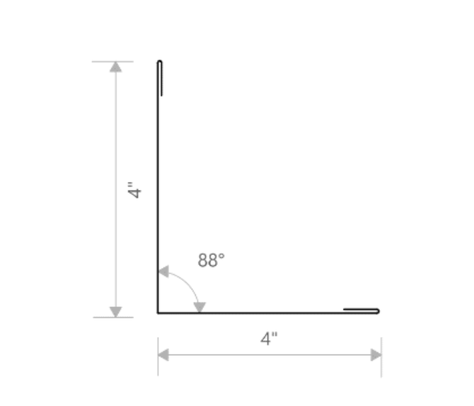 MM-PR-0056 Outside Flashing profile drawing