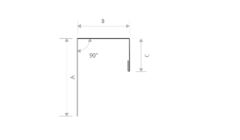 MM-PR-0064 J  Flashing Blank profile drawing