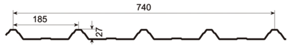MM-PR-0071 Roofing and Cladding profile drawing