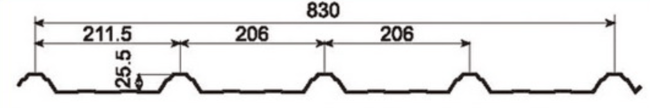 MM-PR-0072 Roofing and Cladding profile drawing