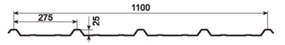 MM-PR-0073 Roofing and Cladding profile drawing