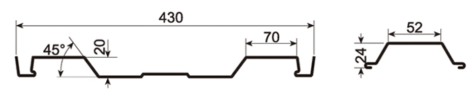 MM-PR-0080 Roofing and Cladding profile drawing