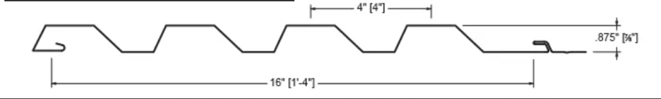 MM-PR-0091 Roofing and Cladding profile drawing