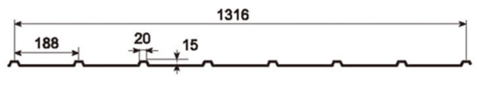 MM-PR-0095 Roofing and Cladding profile drawing