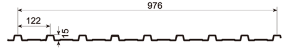 MM-PR-0098 Roofing and Cladding profile drawing