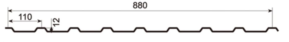 MM-PR-0100 Roofing and Cladding profile drawing