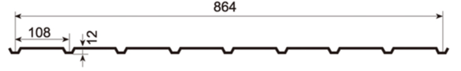 MM-PR-0101 Roofing and Cladding profile drawing