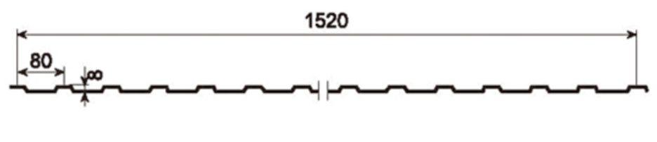 MM-PR-0102 Roofing and Cladding profile drawing