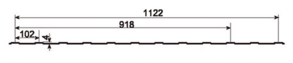MM-PR-0103 Roofing and Cladding profile drawing