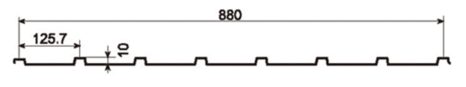 MM-PR-0107 Roofing and Cladding profile drawing