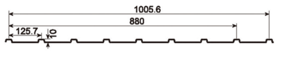 MM-PR-0108 Roofing and Cladding profile drawing