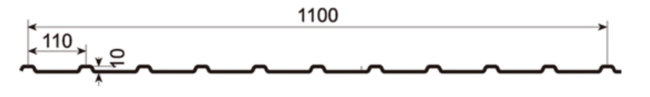 MM-PR-0109 Roofing and Cladding profile drawing
